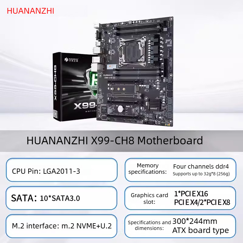 Dual Lga2011-3 Server Motherboard Combo - Материнская плата HUANANZHI LGA2011-3 X99 CH8