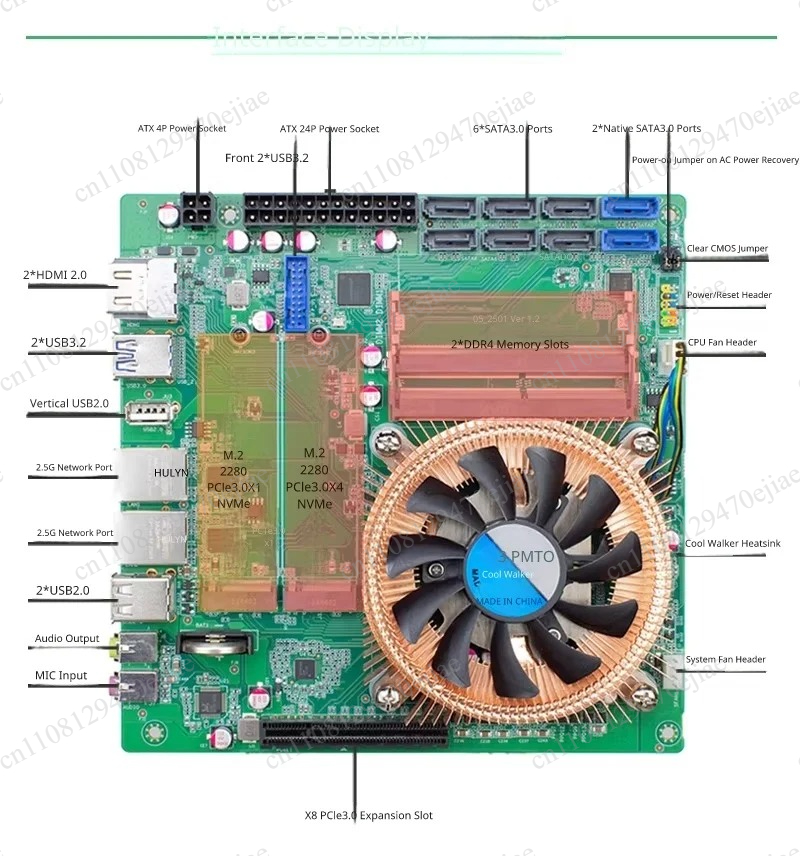 Материнская плата SZBOX NAS -  – обзор и цена Mini Itx Dual 2.5G Nas Motherboard