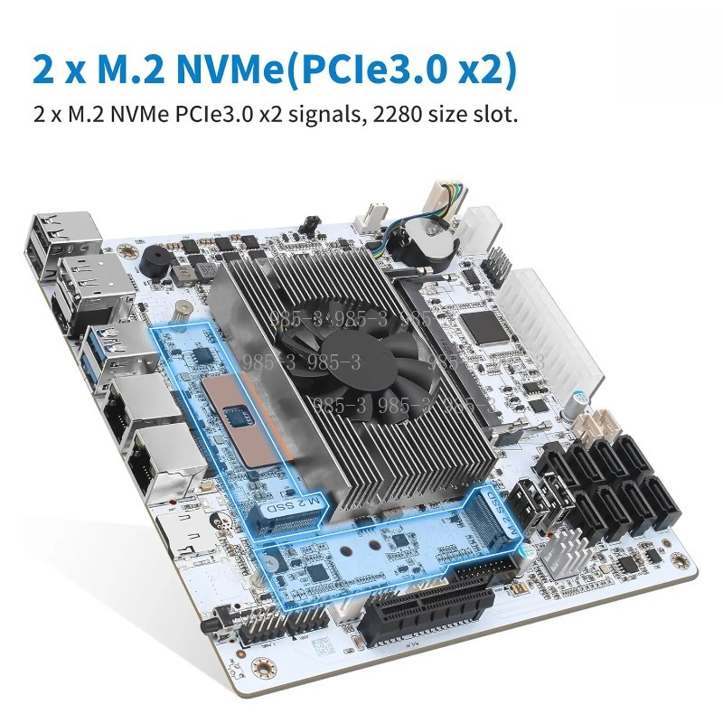 Белая материнская плата Mini-I – обзор и цена Mini Itx Dual 2.5G Nas Motherboard