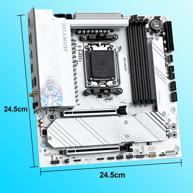JGINYUE B650E Snow Dream AM5 M – обзор и цена Am5 Micro Atx Pcie 5.0 Motherboard